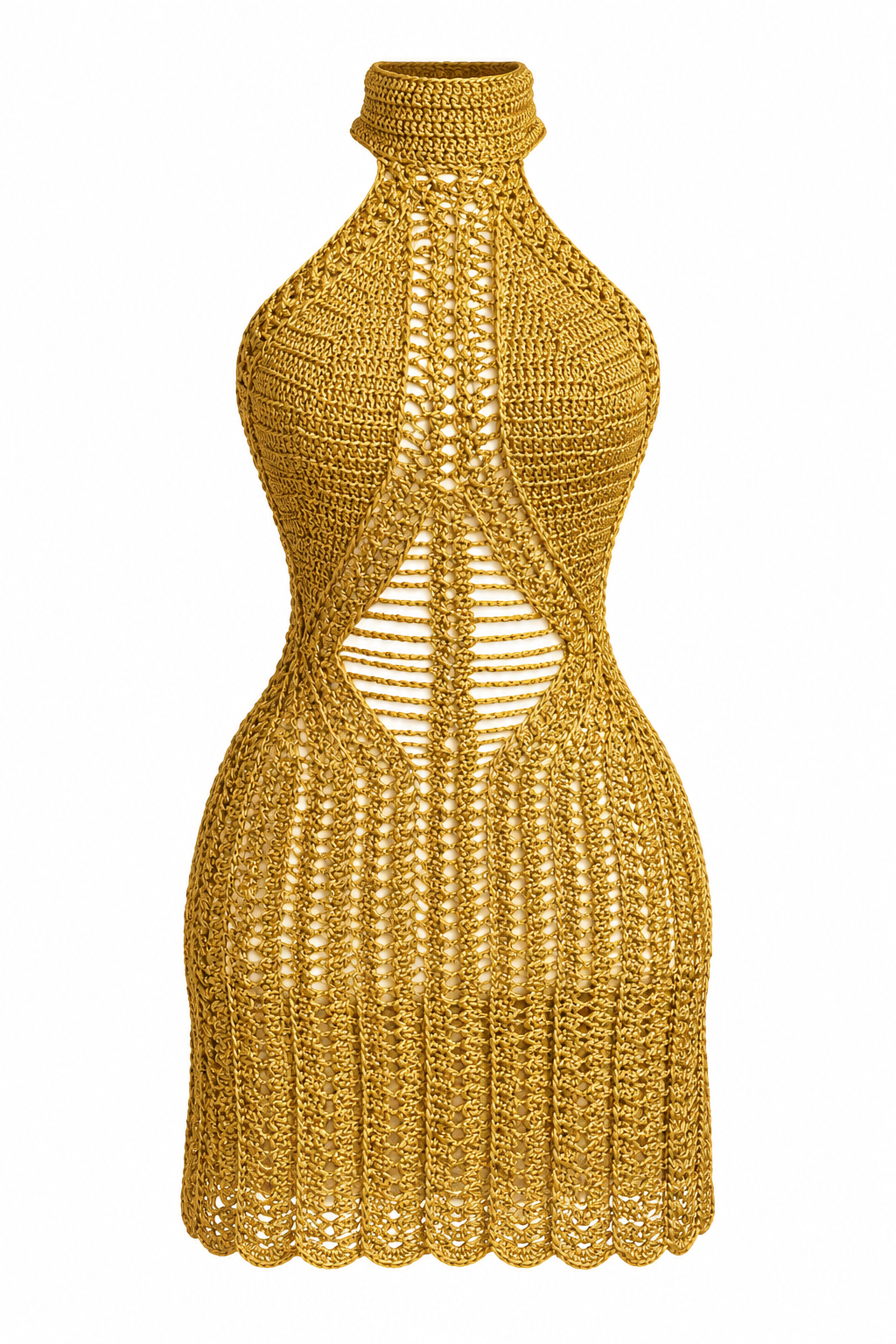 Vestido Eudora Crochê Natural